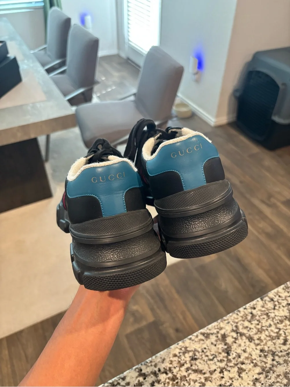 Gucci Black Leather Nathan Sneakers | Black | Size 8